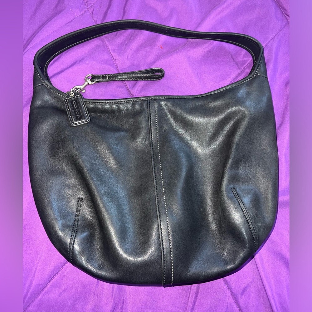 Vintage Coach Hobo Shoulder Bag Black